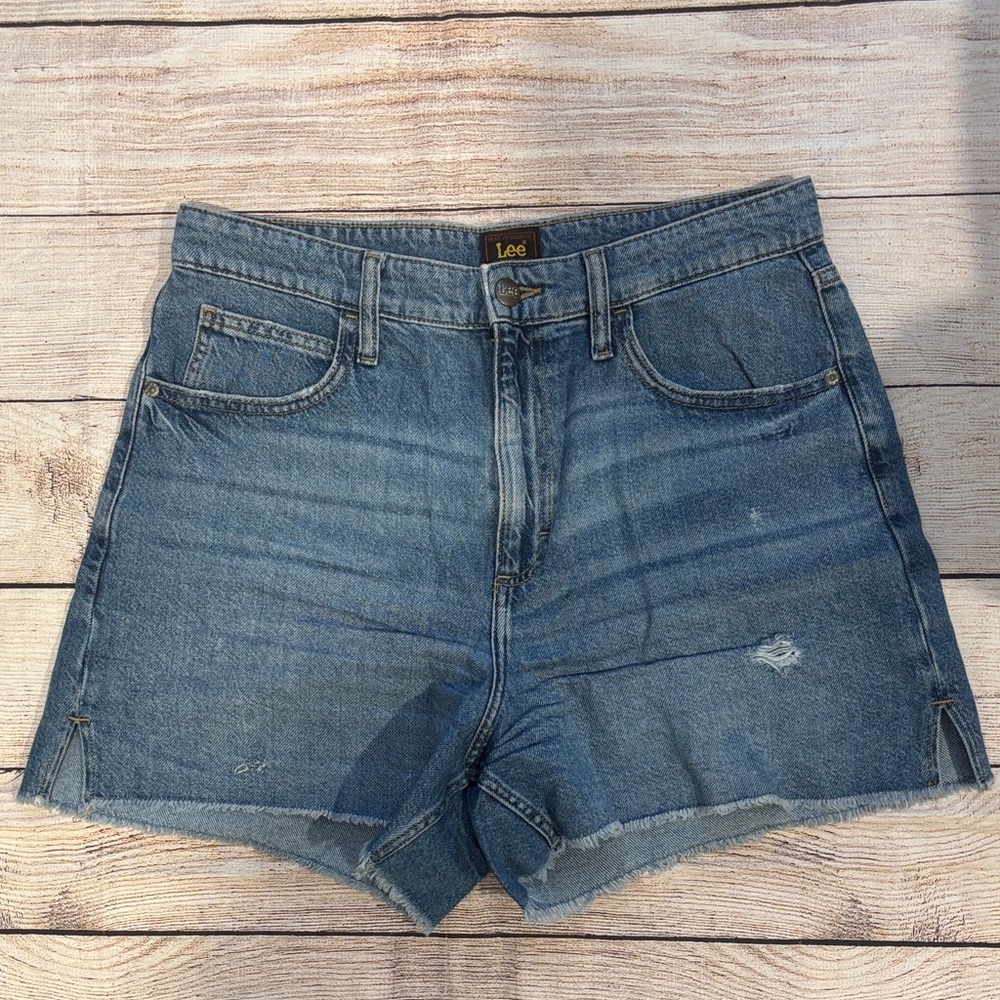 Lee Women's Distressed Blue Jean Shorts